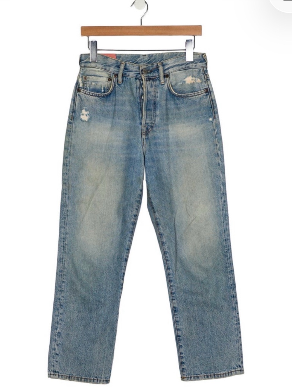 Acne Studios Relaxed Light Blue Distressed Jeans